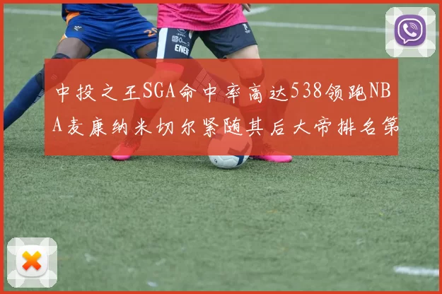 中投之王SGA命中率高达538领跑NBA麦康纳米切尔紧随其后大帝排名第七